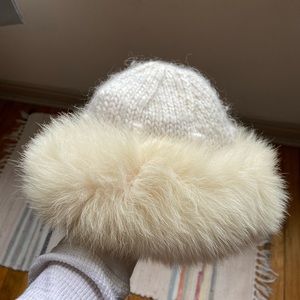 Real fur hat